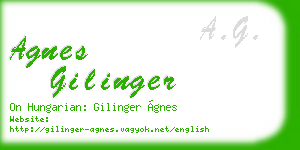 agnes gilinger business card